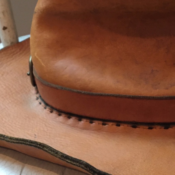 Vintage Leather Cowboy Hat XS - Picture 7 of 9